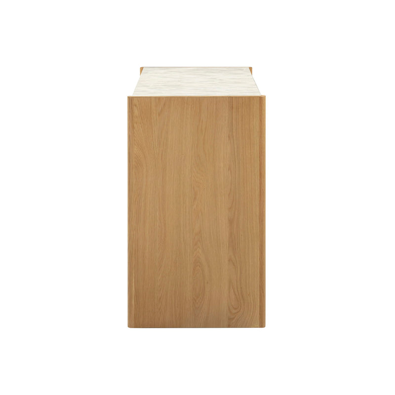 Paige - Console / Desk - Natural Oak - R&R Furniture Gallery (Fountain Valley, CA)
