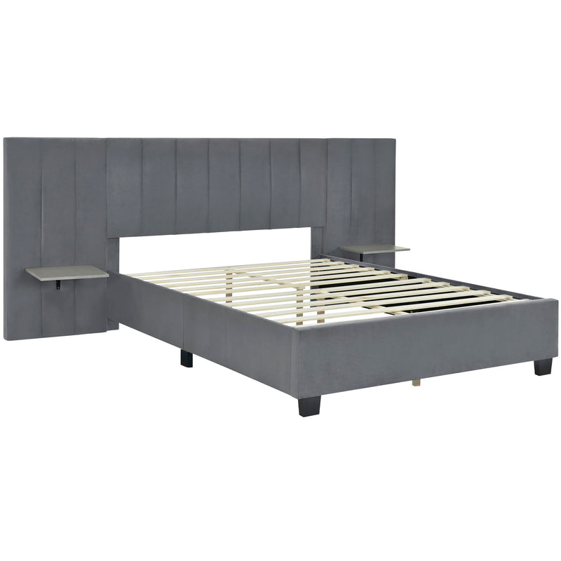 Upholstered Platform Bed With Big Headboard - R&R Furniture Gallery (Fountain Valley, CA)