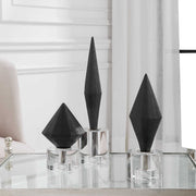 Set of three Alize sculptures from Uttermost, modern decorative figurines with sleek, abstract design for stylish home decor.