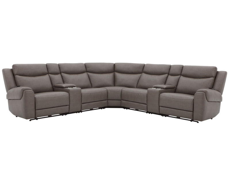 Momentum - Modular Power Reclining Sectional With Power Adjustable Headrests - R&R Furniture Gallery (Fountain Valley, CA)
