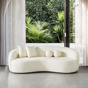 Drake - Japandi Style Curvy Boucle Sofa - R&R Furniture Gallery (Fountain Valley, CA)
