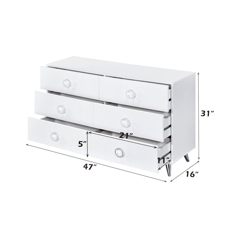 Perse - Dresser - White - R&R Furniture Gallery (Fountain Valley, CA)