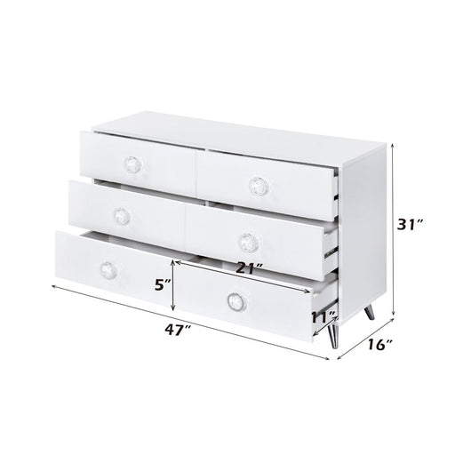 Perse - Dresser - White - R&R Furniture Gallery (Fountain Valley, CA)