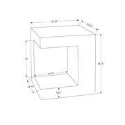 Contemporary square accent table by 8th Street, suitable for indoor and outdoor use, with a sleek modern design and smooth surface.