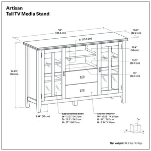 Artisan - TV Stand For TVs - Dark Brown
