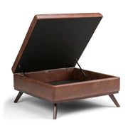 Owen - Multifunctional Square Coffee Table Storage Ottoman - R&R Furniture Gallery (Fountain Valley, CA)