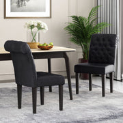 Broxton - Tuft Dining Rolltop Chairs With Button Tufted Backrest (Set of 2) - R&R Furniture Gallery (Fountain Valley, CA)