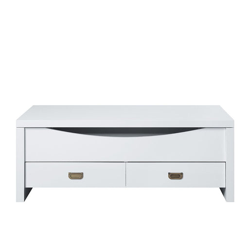 Ramiel - Coffee Table With Lift Top - High Gloss White - R&R Furniture Gallery (Fountain Valley, CA)