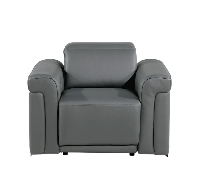 1126 - Top Grain Power Reclining Italian Leather Chair - R&R Furniture Gallery (Fountain Valley, CA)