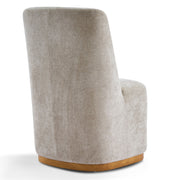 Set of two Noble House indoor upholstered dining chairs with padded seats and fabric-covered backs, ideal for modern dining rooms.