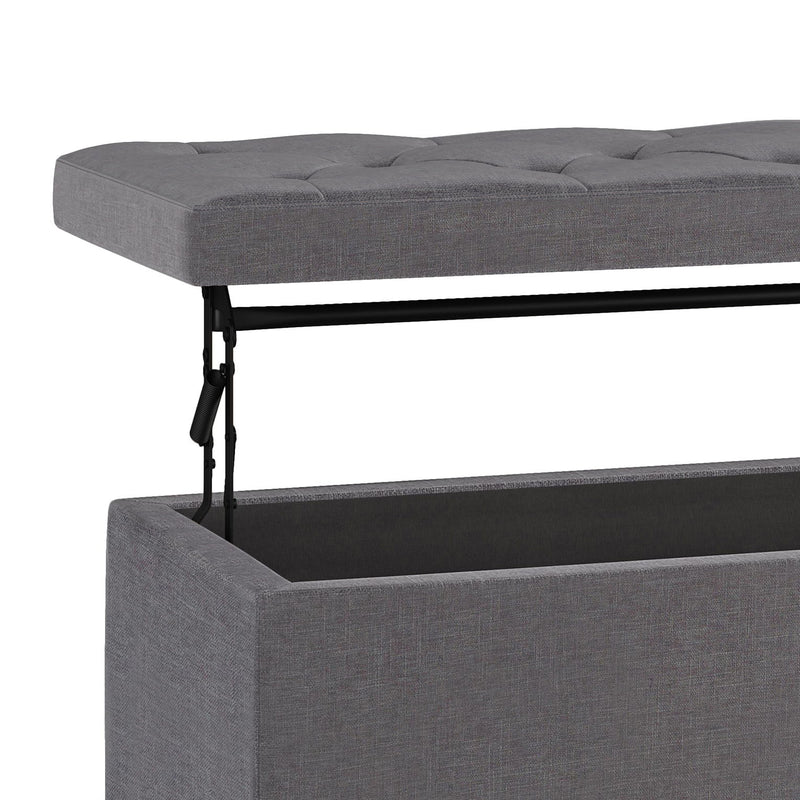 Hamilton - Upholstered Lift Top Rectangular Storage Ottoman - R&R Furniture Gallery (Fountain Valley, CA)