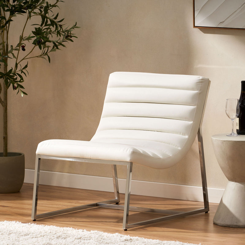 Wilmouth - Roll Occasional Chair - White - R&R Furniture Gallery (Fountain Valley, CA)