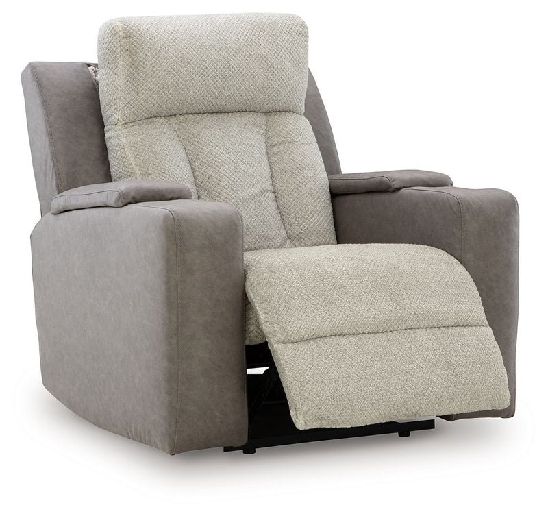 WhipLash - Power Recliner With Adj Headrest - Sisal - R&R Furniture Gallery (Fountain Valley, CA)