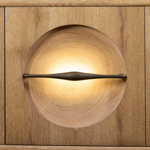Forest Rings - Lighted 3 Door Cabinet - Light Brown