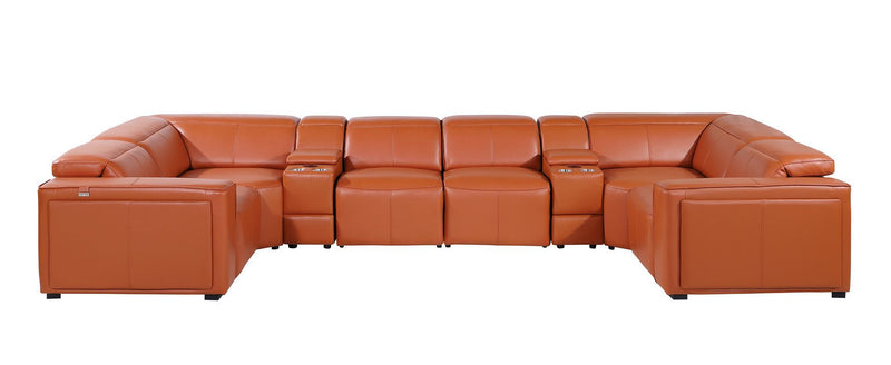 1224 - 8-Piece U-Shaped Sectional Sofa In With 4 Power Recliners & Power Headrest