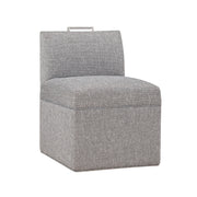 Della - Upholstered Castered Chair - Gray - R&R Furniture Gallery (Fountain Valley, CA)
