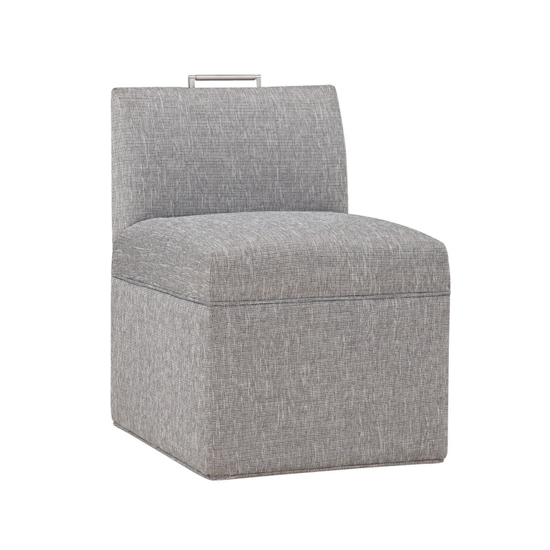 Della - Upholstered Castered Chair - Gray - R&R Furniture Gallery (Fountain Valley, CA)