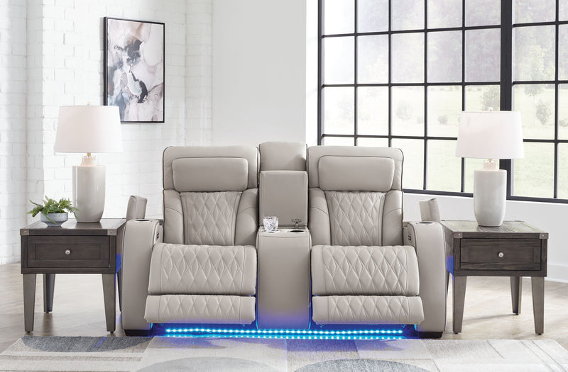Boyington - Power Reclining Loveseat With Console/Adj Hdrst - R&R Furniture Gallery (Fountain Valley, CA)