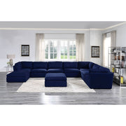 Crosby - Modular Armless Chair - Blue Fabric - R&R Furniture Gallery (Fountain Valley, CA)