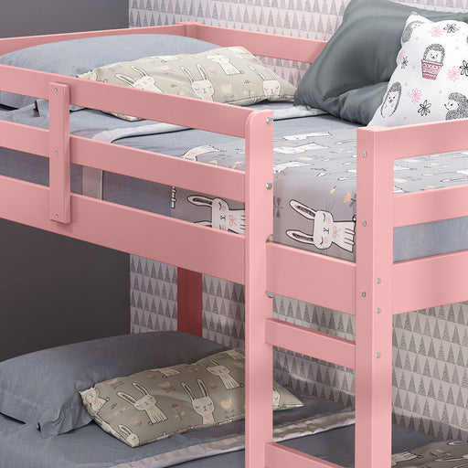 Gaston II - Twin Loft Bed - Pink - R&R Furniture Gallery (Fountain Valley, CA)