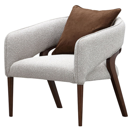 Houston - Accent Chair - Pebble / Walnut - R&R Furniture Gallery (Fountain Valley, CA)