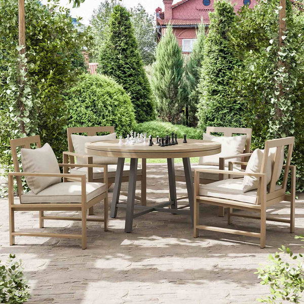 Lyon - 5 Pc. Game Table Set w/ 4 Arm Chairs