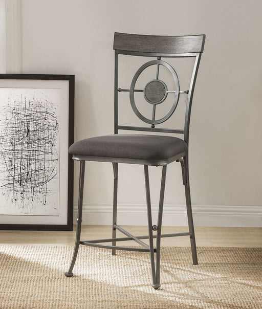 Landis - Counter Height Chair (Set of 2) - Fabric & Gunmetal - R&R Furniture Gallery (Fountain Valley, CA)