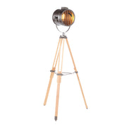 Lumi Source Ahoy industrial floor lamp with natural and antique finish, featuring a tall metal stand and adjustable arm.