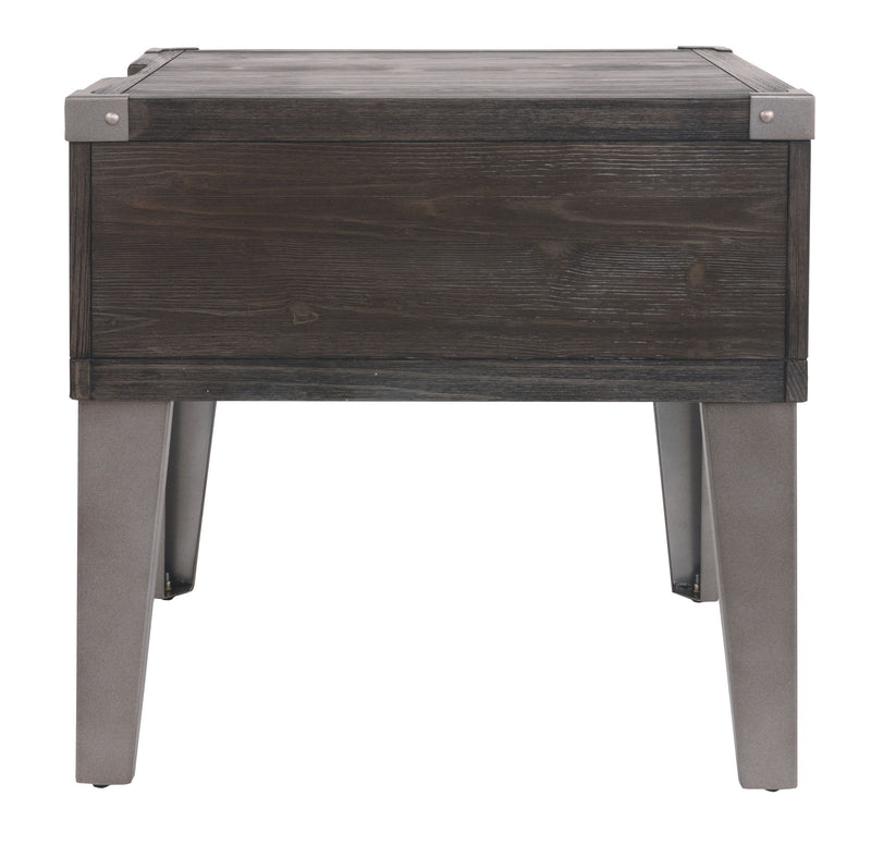 Todoe - Rectangular End Table - Dark Gray - R&R Furniture Gallery (Fountain Valley, CA)