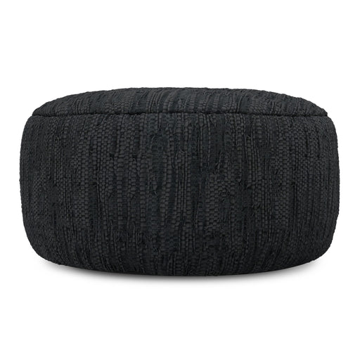 Fredrik - Round Pouf - Black - R&R Furniture Gallery (Fountain Valley, CA)