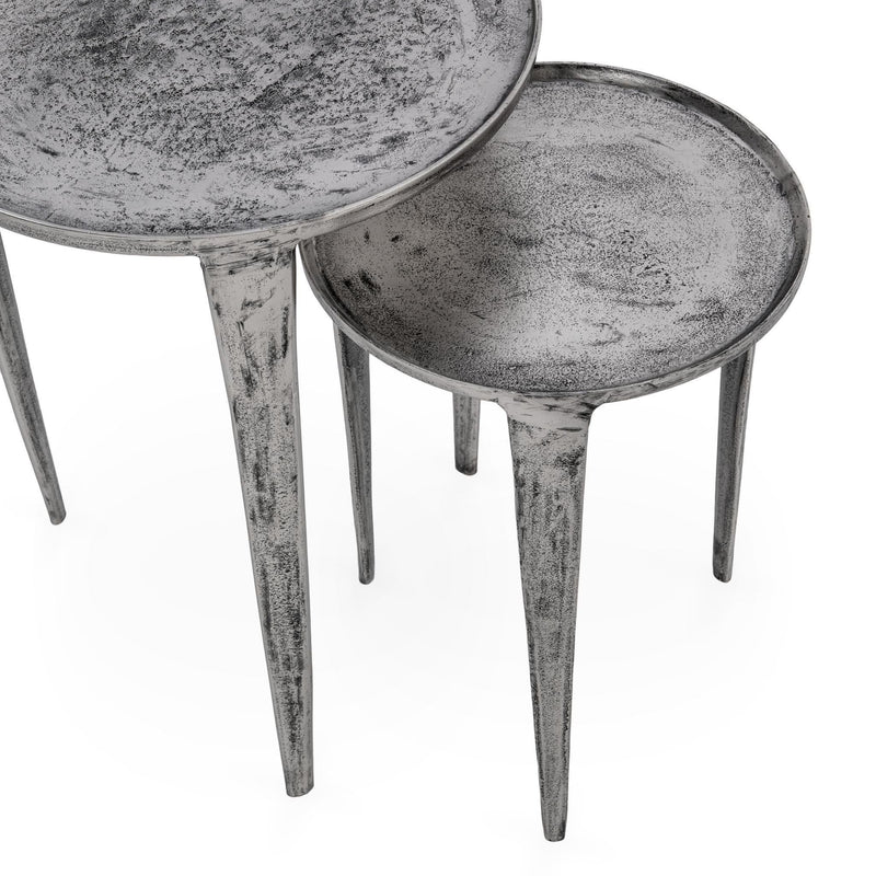Elinor - Nesting Accent Tables (Set of 2) - Nickle - R&R Furniture Gallery (Fountain Valley, CA)