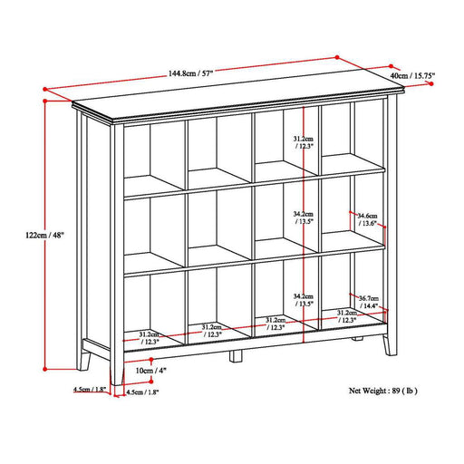 Artisan - 12 Cube Storage - Honey Brown - R&R Furniture Gallery (Fountain Valley, CA)