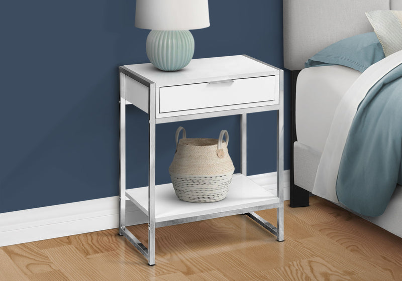 Accent Side Table, Storage Drawer, Spacious Tabletop - R&R Furniture Gallery (Fountain Valley, CA)