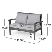 Honolulu - Loveseat - Gray / Silver - R&R Furniture Gallery (Fountain Valley, CA)