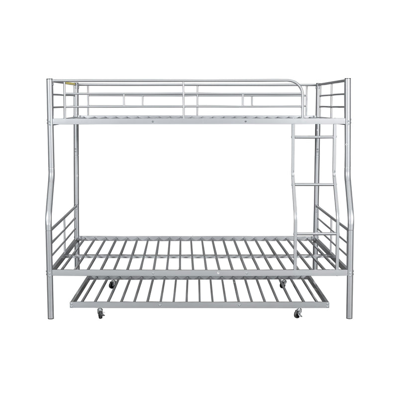 Steel construction bunk bed by DreamHaus featuring sturdy metal frame and twin beds stacked vertically for space-saving sleeping.