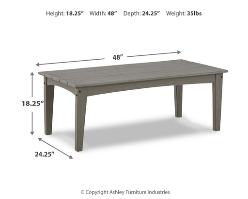 Visola - Rectangular Cocktail Table - Gray - R&R Furniture Gallery (Fountain Valley, CA)