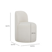 TOV Furniture Persa dining side chair with a modern design, featuring a sleek wooden frame and upholstered seat.