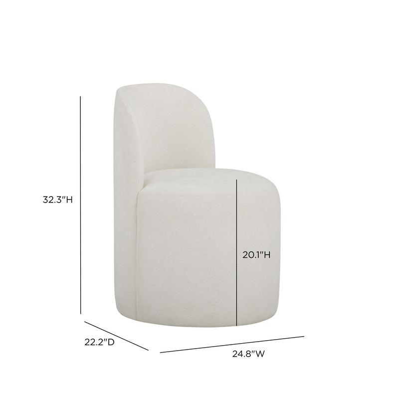 TOV Furniture Persa dining side chair with a modern design, featuring a sleek wooden frame and upholstered seat.