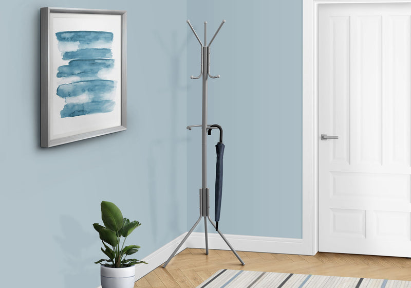 Coat Rack, Hall Tree, Free Standing, Hanging Bar, 6 Hooks, Entryway, Contemporary & Modern - R&R Furniture Gallery (Fountain Valley, CA)