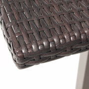 Outdoor Square Rattan Bar Table With Iron Frame - Multi Brown - R&R Furniture Gallery (Fountain Valley, CA)