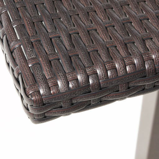 Outdoor Square Rattan Bar Table With Iron Frame - Multi Brown - R&R Furniture Gallery (Fountain Valley, CA)