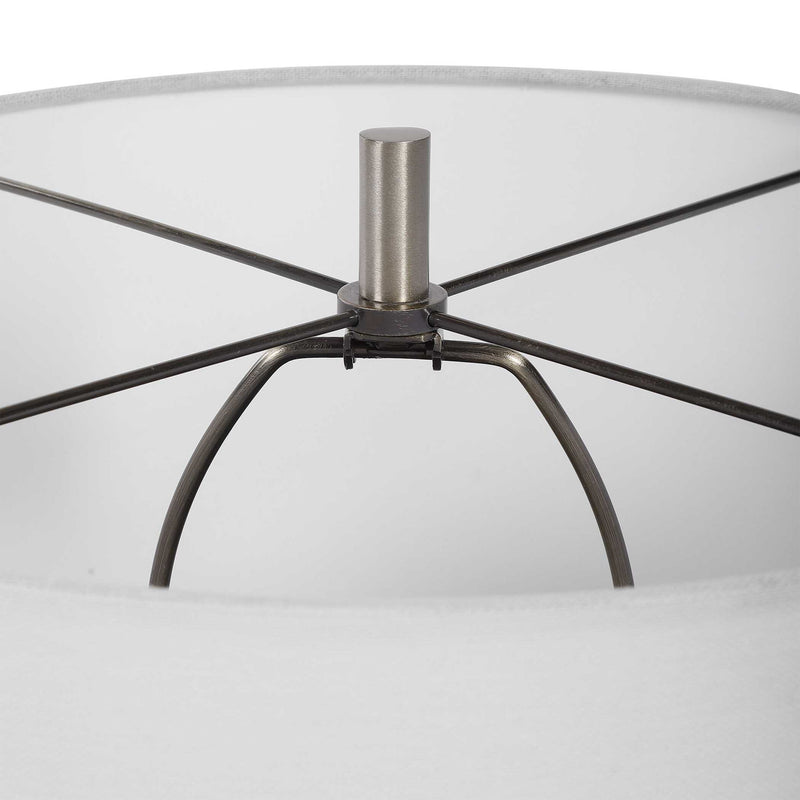 Dakota - Crackle Table Lamp - White