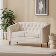 Sophisticated Loveseat With Diamond Stitched Detailing - R&R Furniture Gallery (Fountain Valley, CA)