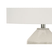 Cream ceramic table lamp from 8th Street, contemporary lighting with a sleek, modern design for stylish home illumination.