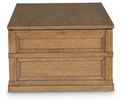 Sharlance - Lift Top Cocktail Table - Light Brown - R&R Furniture Gallery (Fountain Valley, CA)