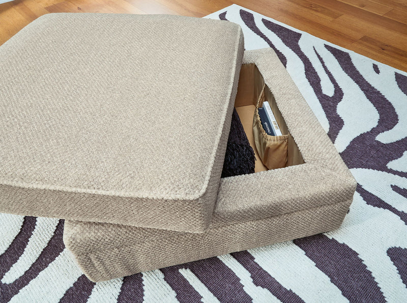 Calnita - Ottoman With Storage - Sisal - R&R Furniture Gallery (Fountain Valley, CA)