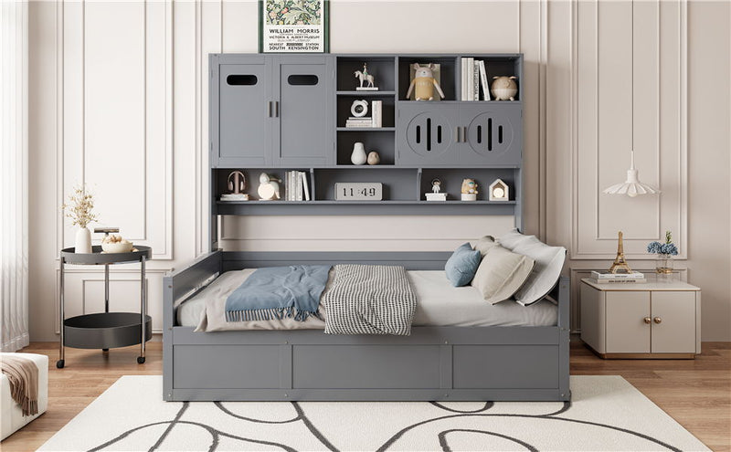 Daybed With All-In-One Cabinet And Shelf - R&R Furniture Gallery (Fountain Valley, CA)