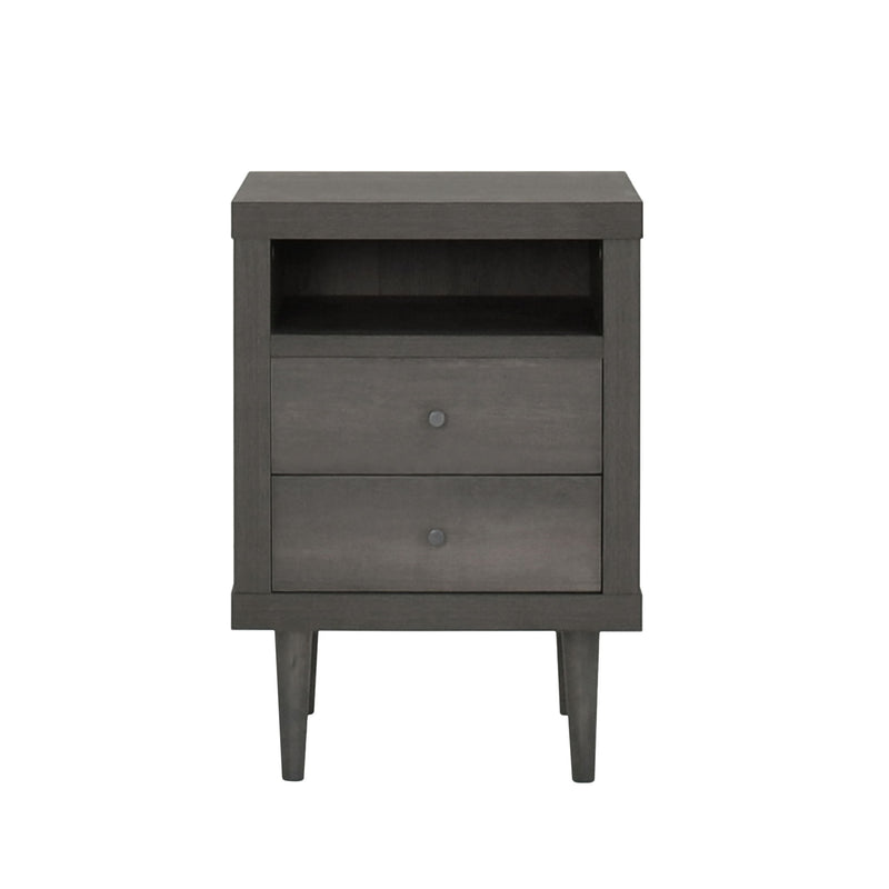 Nystrom - Mid Century Modern 2 Drawer Nightstand - R&R Furniture Gallery (Fountain Valley, CA)