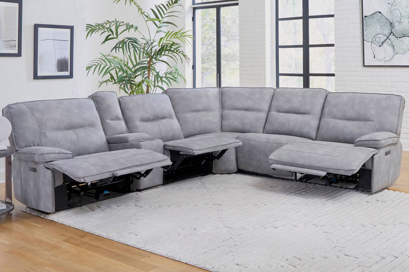 Gladiator - 6 Piece Modular Power Reclining Sectional - R&R Furniture Gallery (Fountain Valley, CA)