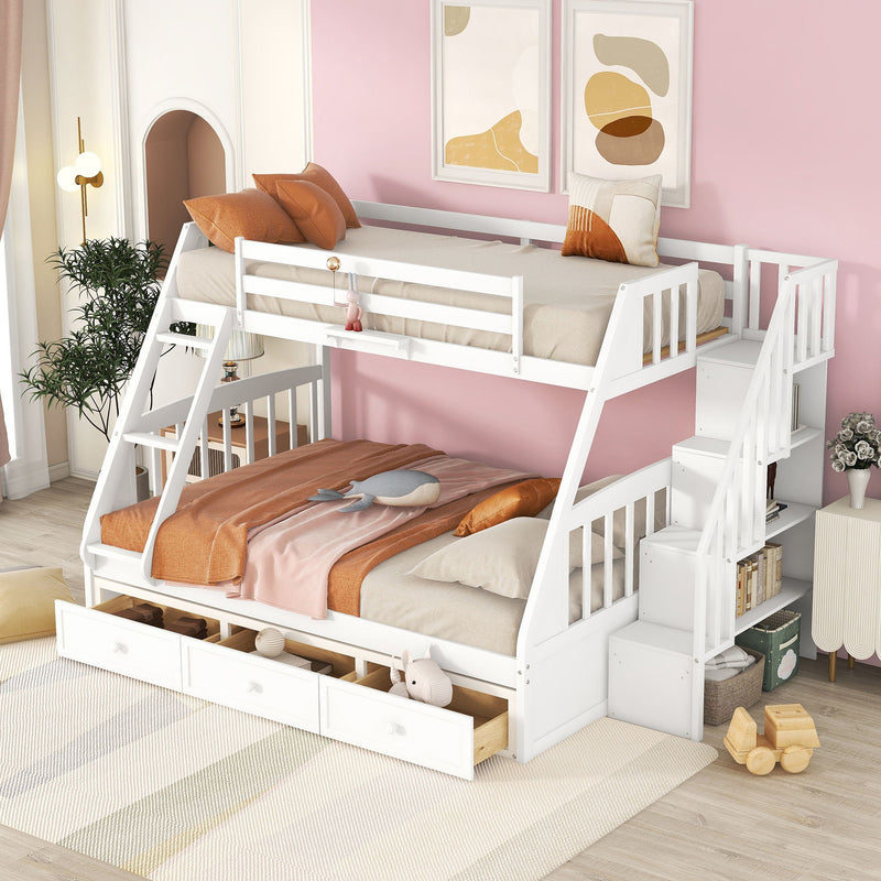 Bunk Bed With Drawers, Ladder And Storage Staircase - R&R Furniture Gallery (Fountain Valley, CA)